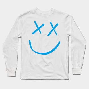 Blue Smiley Long Sleeve T-Shirt